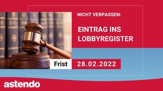 eintrag in lobbyregister 2022 Hinweis Eintragung ins Lobbyregister