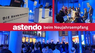 astendo_beim_neujahrsempfang_der_deutschen_bahnindustrie Drei Stimmungsbilder mit Menschen bei Neujahrsempfang des Verbands der Bahnindustrie in Telekom-Hauptstadtrepräsentanz