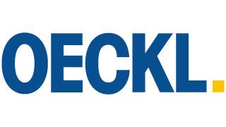 Oeckl-Logo blauer Schriftzug Oeckl auf weißem Untergrund