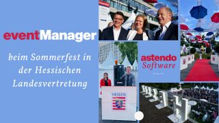 Fotocollage vom Sommerfest in der Hessischen Landesvertretung am 5.7.2023