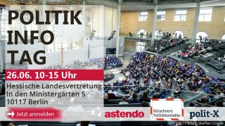 Bild vom Reichstag mit Eckdaten zum Politik-Info-Tag am 7.3.2024 im Adina Hotel in Berlin-Mitte