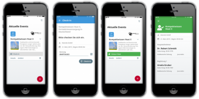 eventApp auf Handybildschirmen