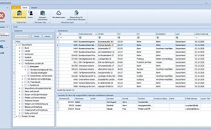 Screenshot der OECKL-Recherche im editManager in cobra