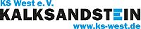 Logo Kalksandsteinindustrie West in blau-schwarzer Schrift auf weißem Hintergrund